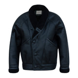 TIMOTHY Shearling Leather Jacket in Noir