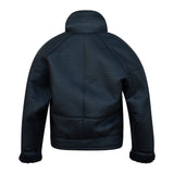 TIMOTHY Shearling Leather Jacket in Noir