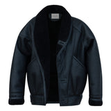 TIMOTHY Shearling Leather Jacket in Noir