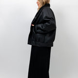 TIMOTHY Shearling Leather Jacket in Noir
