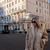 TIMOTHY Shearling Leather Jacket in Biscuit