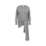The Auri Mini Dress in Misty Grey