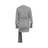The Auri Mini Dress in Misty Grey
