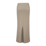 The Auri Maxi Skirt in Sandy Beige