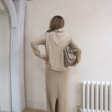 The Auri Maxi Skirt in Sandy Beige