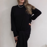 The Auri Sweater with Bandana in Black