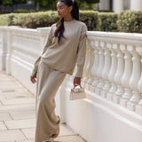 The Auri Maxi Skirt in Sandy Beige