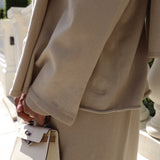 The Auri Sweater with Bandana in Sandy Beige