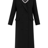 London Duster Coat in Onyx Black