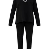 Coco Sweater with Bandana in Noir