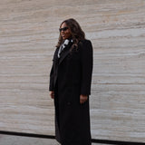 London Duster Coat in Onyx Black