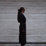 London Duster Coat in Onyx Black