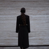 London Duster Coat in Onyx Black