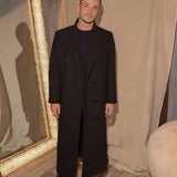London Duster Coat in Onyx Black
