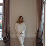 Coco Sweater with Bandana in Milk White