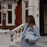 London Duster Coat in Powder Blue