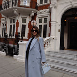 London Duster Coat in Powder Blue