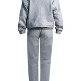 SIMPLY PERFECT Leather Trousers in French Grey