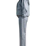 SIMPLY PERFECT Leather Trousers in French Grey
