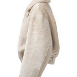 MAYFAIR Shearling Reversible Bomber in Snow Bear
