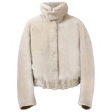 MAYFAIR Shearling Reversible Bomber in Snow Bear