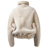 MAYFAIR Shearling Reversible Bomber in Snow Bear