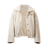 MAYFAIR Shearling Reversible Bomber in Snow Bear