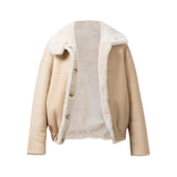 MAYFAIR Shearling Reversible Bomber in Snow Bear