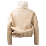MAYFAIR Shearling Reversible Bomber in Snow Bear