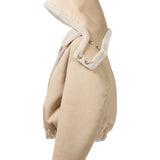 MAYFAIR Shearling Reversible Bomber in Snow Bear