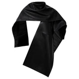 DELILAH Double Faced Leather Cape in Noir
