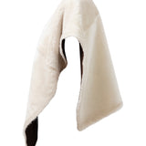 DELILAH Double Faced Leather & Shearling Cape in Espresso Brown