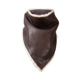 DIAMOND GIRL Leather Bomber in Espresso Brown