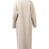 MAYFAIR Shearling Reversible Wrap Coat in Snow Bear