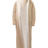 MAYFAIR Shearling Reversible Wrap Coat in Snow Bear