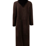 LONDON DUSTER in Chocolate Suede
