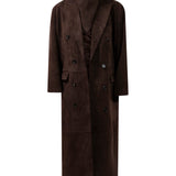 LONDON DUSTER in Chocolate Suede