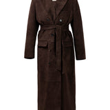 LONDON DUSTER in Chocolate Suede