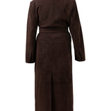 LONDON DUSTER in Chocolate Suede