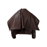 DIAMOND GIRL Leather Bomber in Espresso Brown