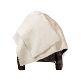 DELILAH Double Faced Leather & Shearling Cape in Espresso Brown