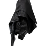 DIAMOND GIRL Leather Bomber in Noir