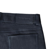 SIMPLY PERFECT Leather Trousers in Navy