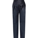 LONDON TROUSERS in Navy Leather