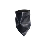 ONI Funnel Neck Leather Jacket in Black