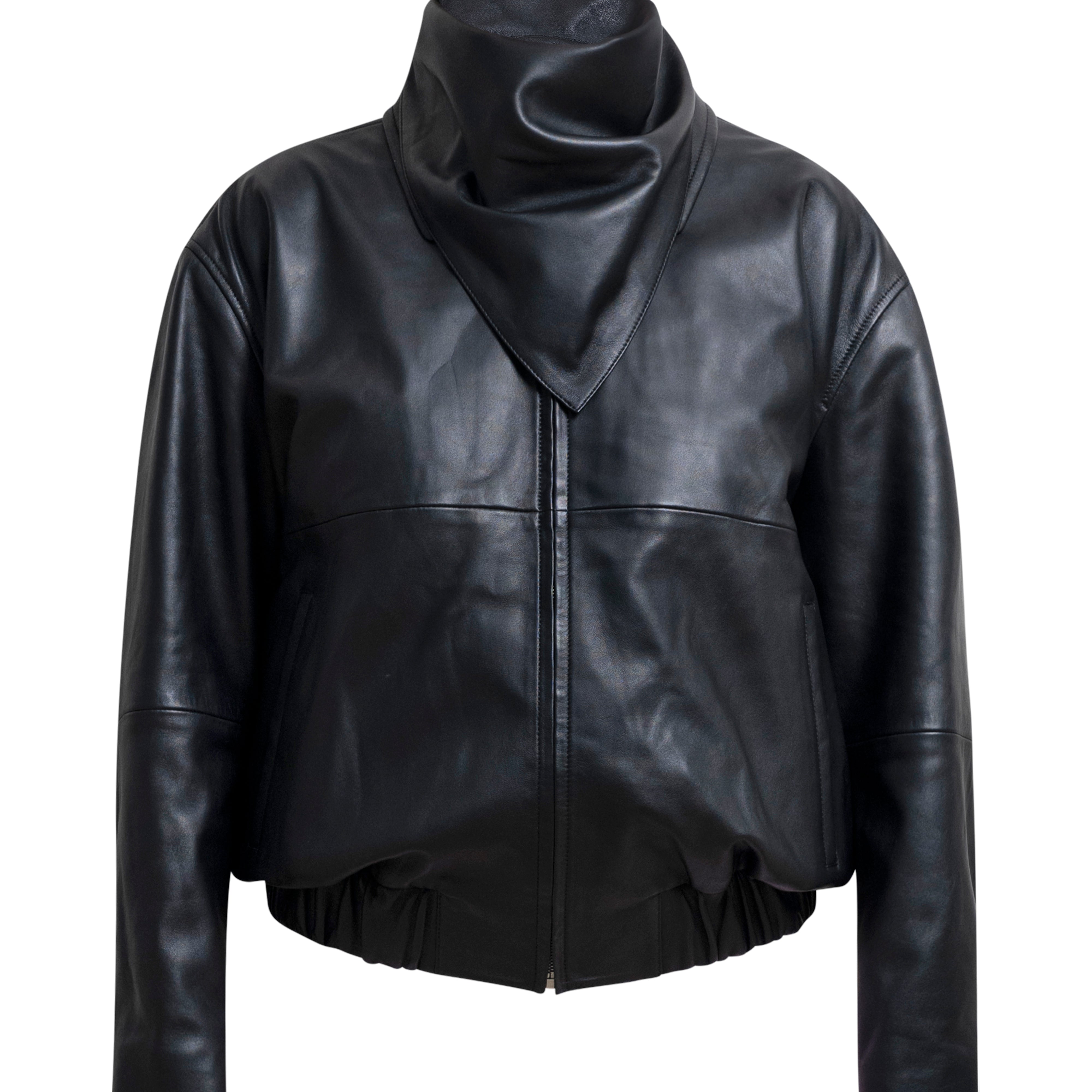 ENGLISH Elegant Bomber With Removable Shearling Collar