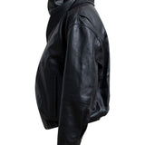 ENGLISH Elegant Bomber With Removable Shearling Collar