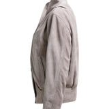 TIMMY Suede Jacket in Taupe