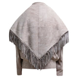 PALM SHAWL in Taupe Suede