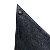ONI Funnel Neck Leather Jacket in Black